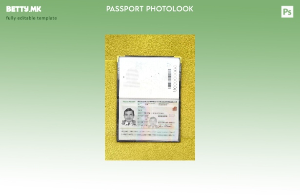 Модерен стилски шаблон за присутен фотографски пасош во Јужна Африка